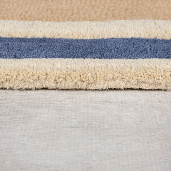 Plavi/narančasti ručno rađen vunen tepih 80x150 cm Retro Blocks – Flair Rugs