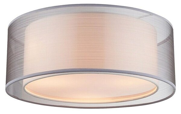 Globo Okrugla stropna svjetiljka Theo (40 W, Ø x V: 400 x 175 mm, Bijela, Siva, E14)
