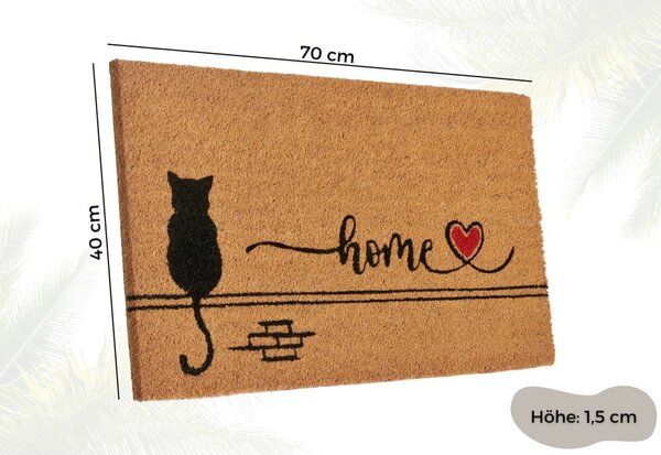 Otirač od kokosovih vlakana 40x70 cm Kitty Home – Hanse Home