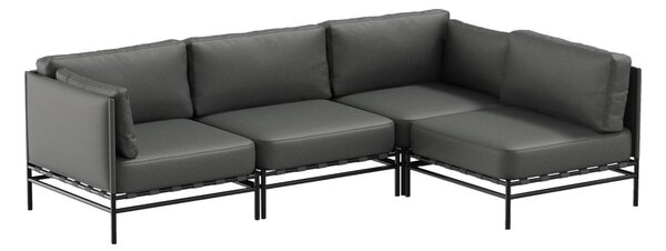 Tamno sivi vrtni modularni kauč 234 cm Dandy – Sit Sit