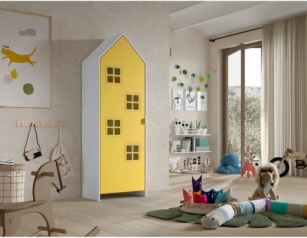 Žuta /bijela dječja garderoba 58x172x37 cm Casami Bruges – Vipack