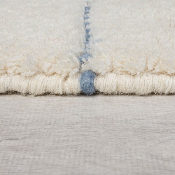 Krem ručno rađen vunen tepih 200x290 cm Dottie Geometric – Flair Rugs