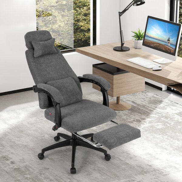 Ergonomska uredska stolica s uvlačivim osloncem za noge i podesivim naslonom