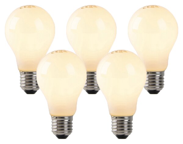 Set od 5 LED žarulja s filamentom u obliku plamena E27 opalno staklo 3W 250lm 2200K