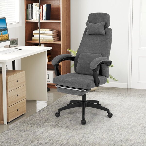 Ergonomska uredska stolica s uvlačivim osloncem za noge i podesivim naslonom