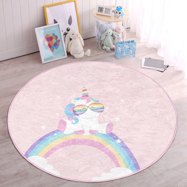 Ružičasti dječji tepih ø 120 cm Comfort – Mila Home