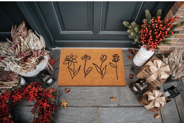 Otirač od kokosovih vlakana 40x70 cm Wildflowers – Hanse Home