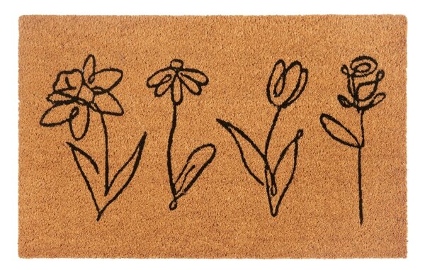 Otirač od kokosovih vlakana 40x70 cm Wildflowers – Hanse Home