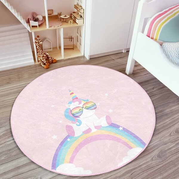 Ružičasti dječji tepih ø 120 cm Comfort – Mila Home