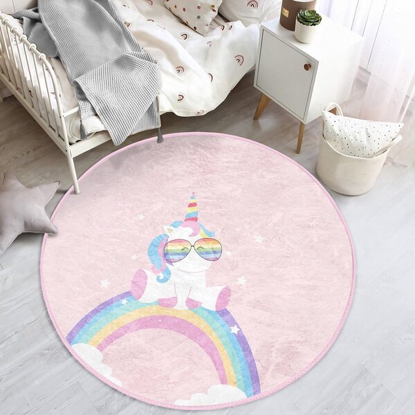 Ružičasti dječji tepih ø 120 cm Comfort – Mila Home