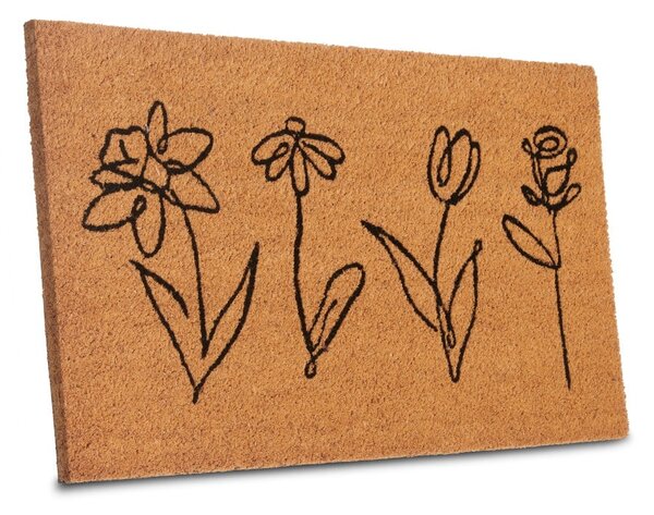 Otirač od kokosovih vlakana 40x70 cm Wildflowers – Hanse Home