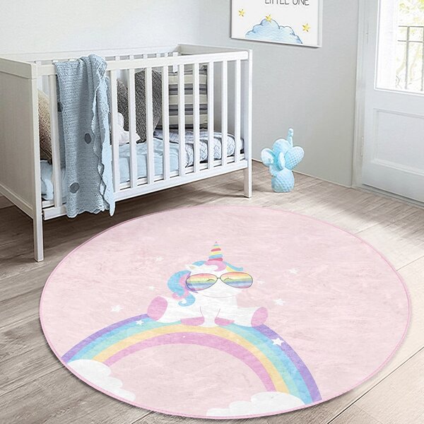 Ružičasti dječji tepih ø 120 cm Comfort – Mila Home