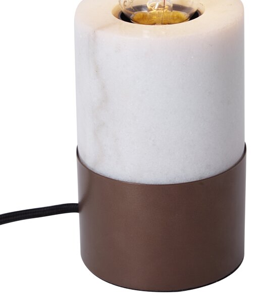 Moderna stolna lampa brončana s bijelim mramorom - Marissa