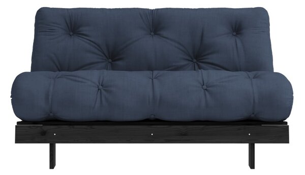 Tamno plava sklopiva sofa 140 cm Roots Black Night – Karup Design