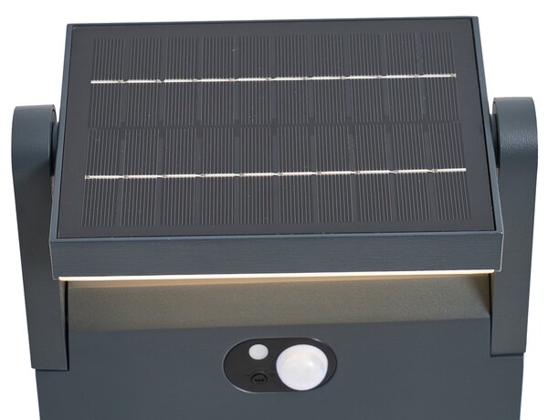 Vanjska rasvjeta za stup tamnosiva sa senzorom pokreta 60 cm IP54 solarna - Judge