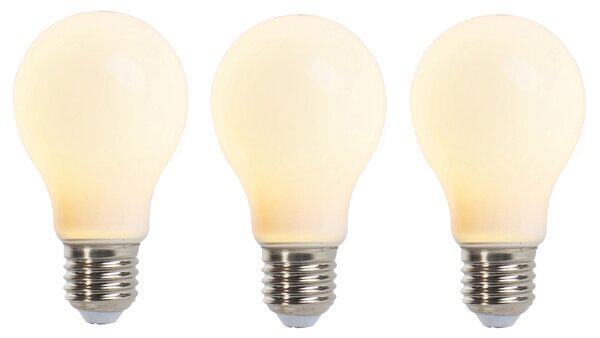 Set od 3 E27 prigušivih LED žarulja sa žarnom niti mat 5W 380lm 2350K