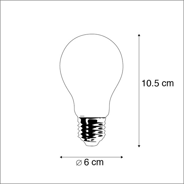 Set od 3 E27 prigušivih LED žarulja sa žarnom niti mat 5W 380lm 2350K