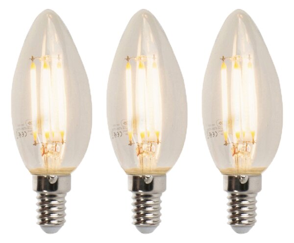 Set od 3 LED E14 prigušive žarulje svijeće B35 5W 380lm 2700K