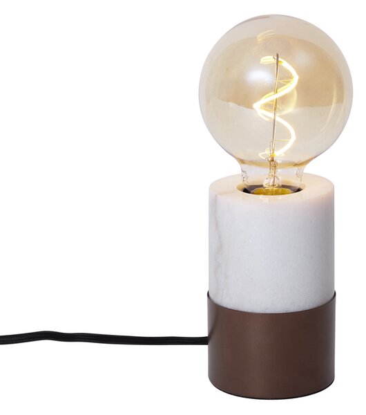 Moderna stolna lampa brončana s bijelim mramorom - Marissa