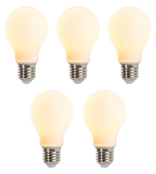 Set od 5 E27 prigušivih LED žarulja A60 mat 5W 380lm