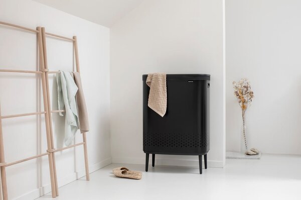 Mat crna metalna košara za rublje 90 l Bo Hi – Brabantia