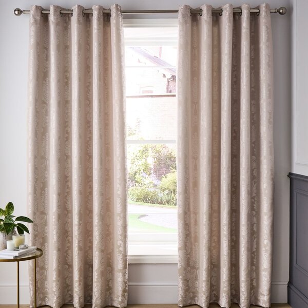 Bež zavjese u setu 2 kom od damasta 229x229 cm Damask Jacquard – Catherine Lansfield
