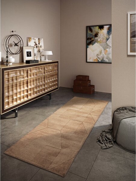 Bež ručno rađena vunenia staza 80x250 cm Ursule – Villeroy&Boch