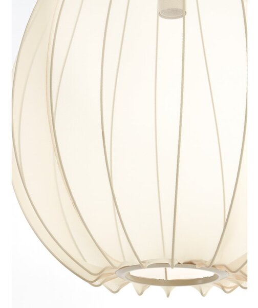 Bež viseća svjetiljka s tekstilnim sjenilom ø 50 cm Itela – Light & Living