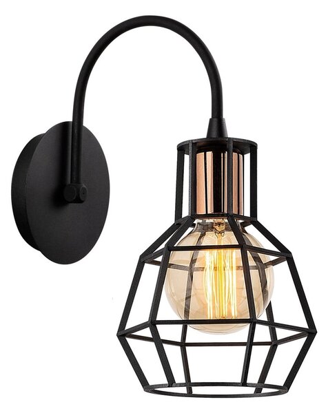 Crna/u brončanoj boji zidna lampa ø 17 cm Kapadokya – Opviq lights