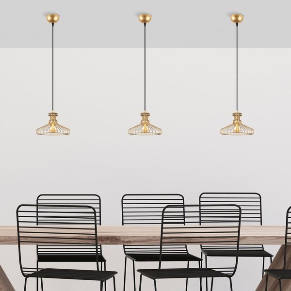 Viseća svjetiljka u zlatnoj boji s metalnim sjenilom ø 23 cm Events – Opviq lights