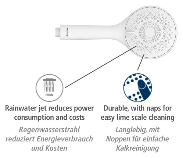 Bijeli set za tuš kabinu od nehrđajućeg čelika 70 cm Watersaving – Wenko