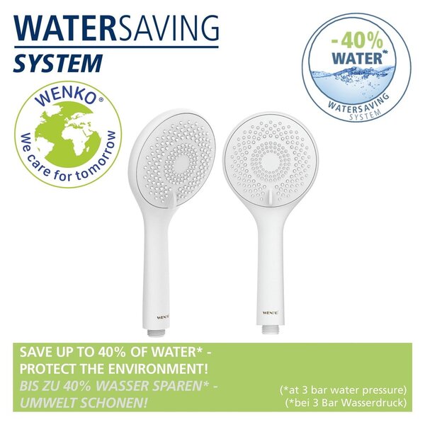 Bijeli set za tuš kabinu od nehrđajućeg čelika 70 cm Watersaving – Wenko