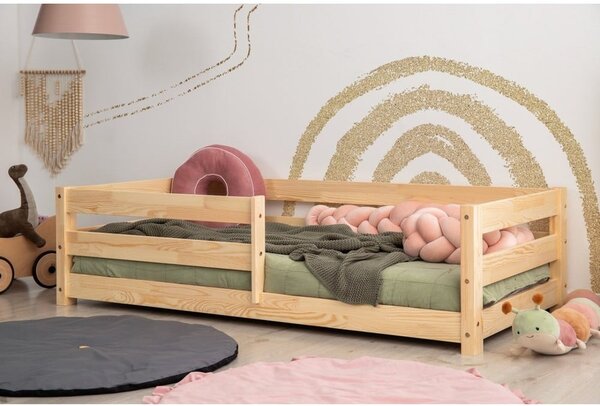 Dječji krevet od masivnog bora 90x140 cm u prirodnoj boji Mila CPD – Adeko