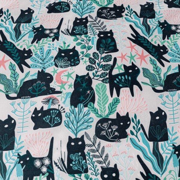 Posteljina od mikrovlakana CREEPY CATS šarena Dimenzije posteljine: 70 x 90 cm | 140 x 200 cm