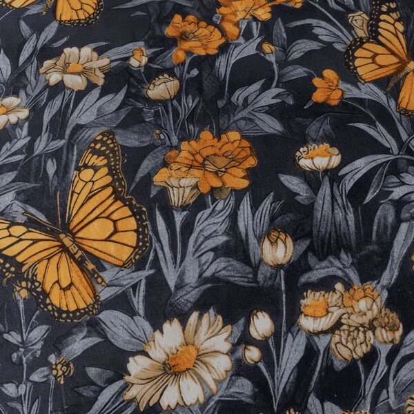 Posteljina od mikrovlakana BUTTERFLY GARDEN plavo-siva Dimenzije posteljine: 70 x 90 cm | 140 x 200 cm