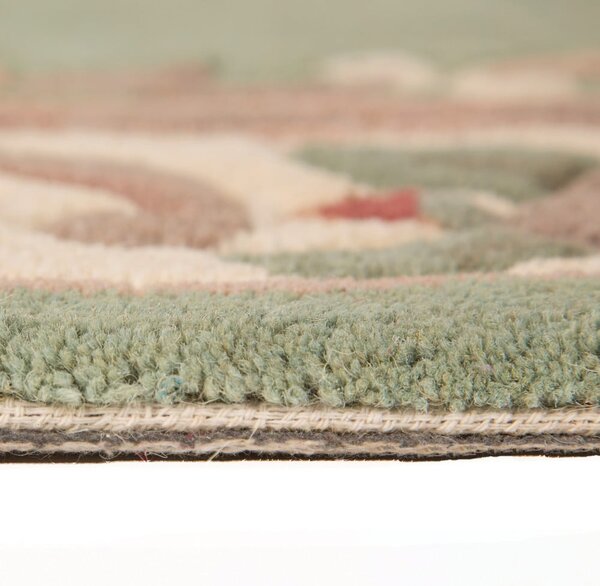 Zeleni vuneni tepih Flair Rugs Aubusson, 75 x 150 cm