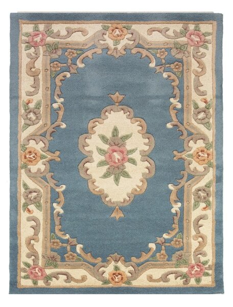 Plavi vuneni tepih Flair Rugs Aubusson, 75 x 150 cm