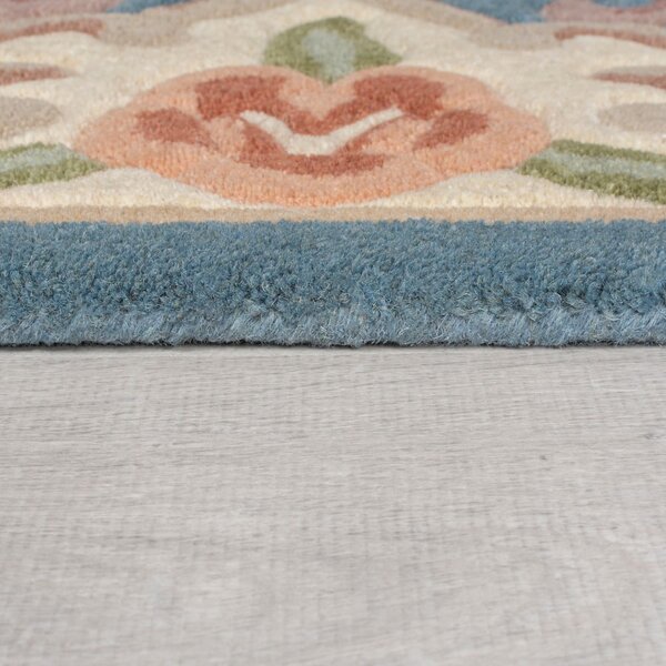 Plavi vuneni tepih Flair Rugs Aubusson, 75 x 150 cm