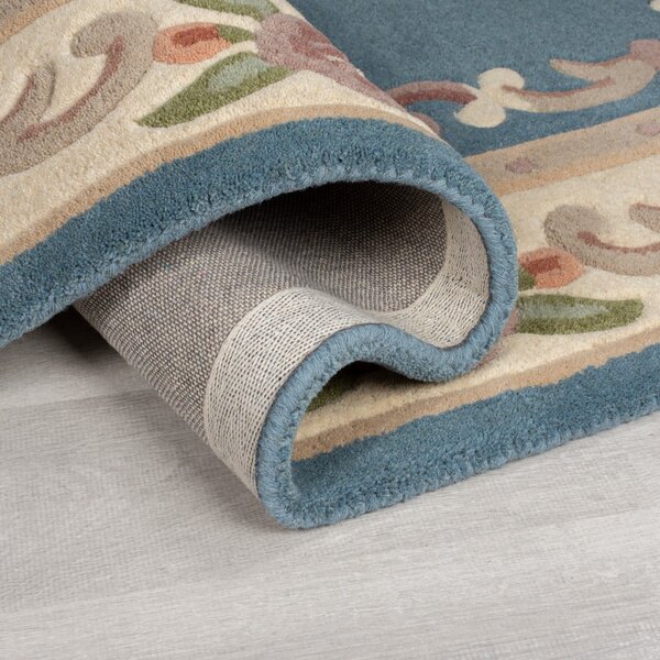 Plavi vuneni tepih Flair Rugs Aubusson, 75 x 150 cm