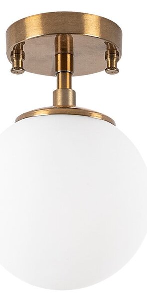 Bijela/mjedena stropna svjetiljka sa staklenim sjenilom ø 15 cm Atmaca – Opviq lights
