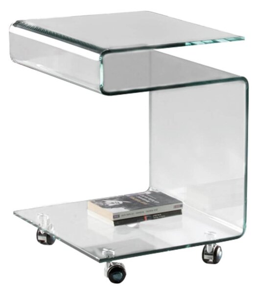 ·GLASS· CLEAR SIDE TABLE