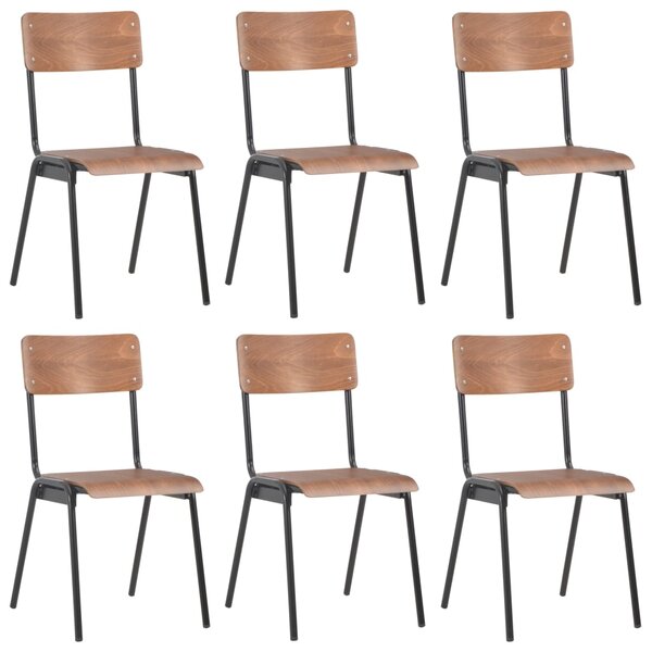 VidaXL Blagovaonske stolice od iverice 6 kom smeđe
