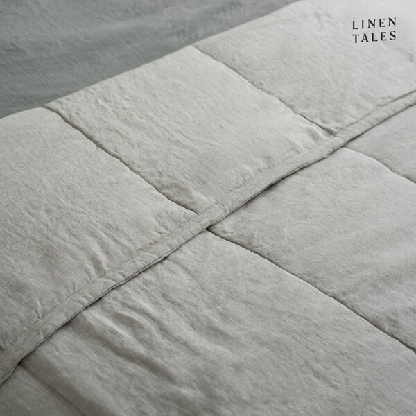 Laneni prošiveni prekrivač u prirodnoj boji 220x230 cm Melange – Linen Tales