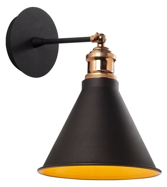 Crna/u zlatnoj boji zidna lampa ø 20 cm Tramino – Opviq lights