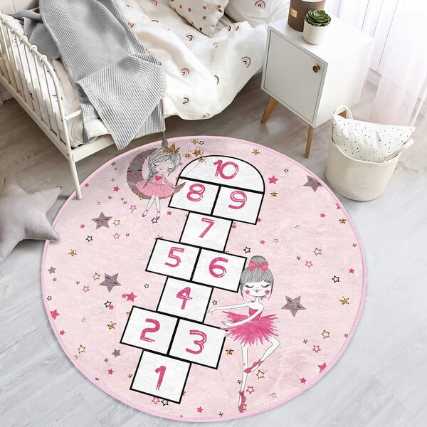 Ružičasti dječji tepih ø 120 cm Comfort – Mila Home