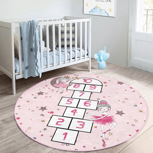 Ružičasti dječji tepih ø 120 cm Comfort – Mila Home