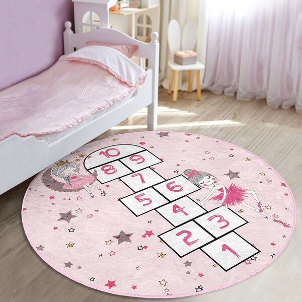 Ružičasti dječji tepih ø 120 cm Comfort – Mila Home