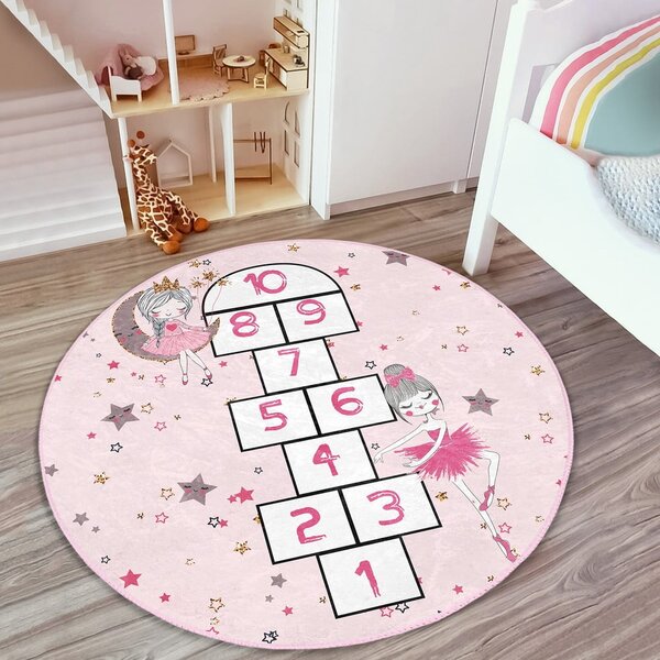 Ružičasti dječji tepih ø 120 cm Comfort – Mila Home