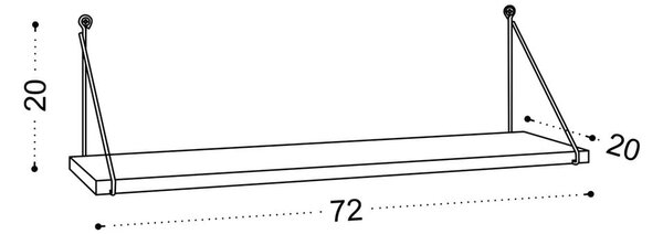 Polica u dekoru hrasta u prirodnoj boji 72 cm Armoni – Kalune Design