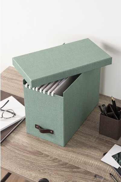 Zeleni kartonski uredski organizator za dokumente Johan Canvas Paper Laminate – Bigso